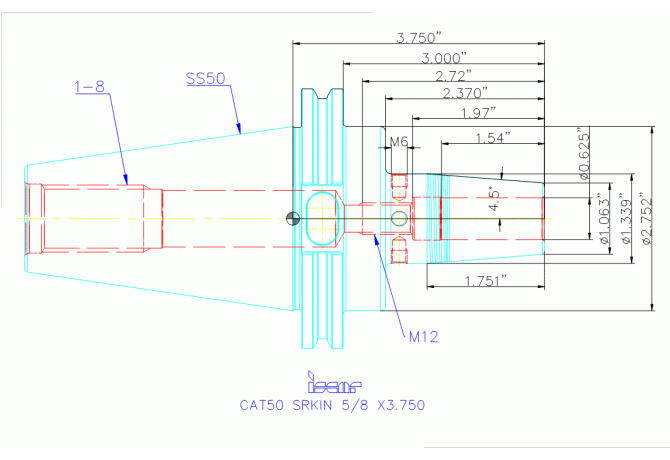 CAT50 SRKIN 5/8 X3.750