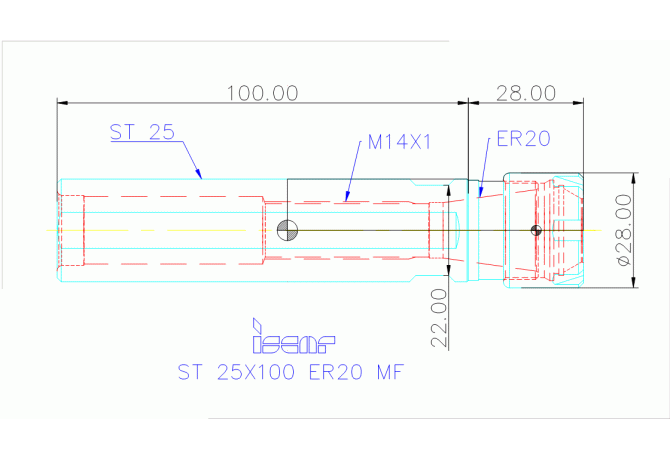 ST 25X100 ER20 MF