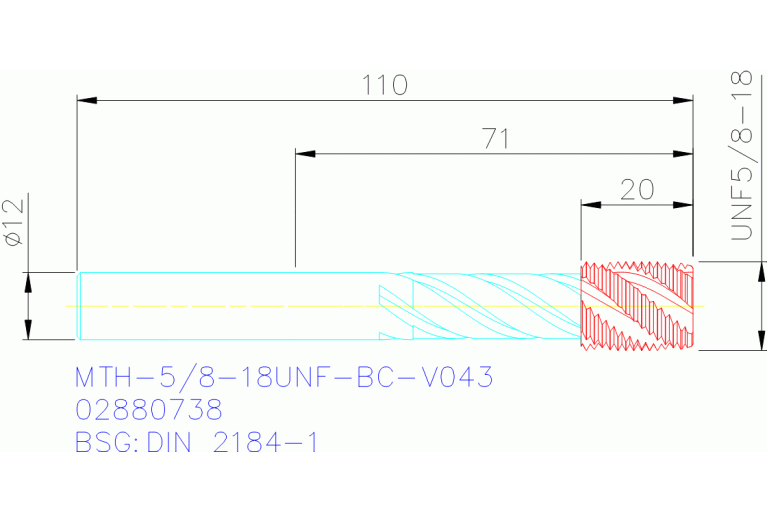 MTH-5/8-18UNF-BC-V043