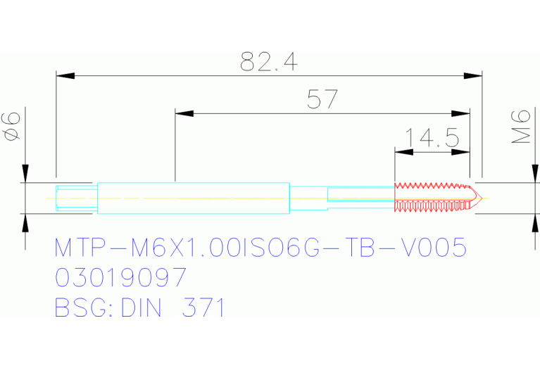 MTP-M6X1.00ISO6G-TB-V005