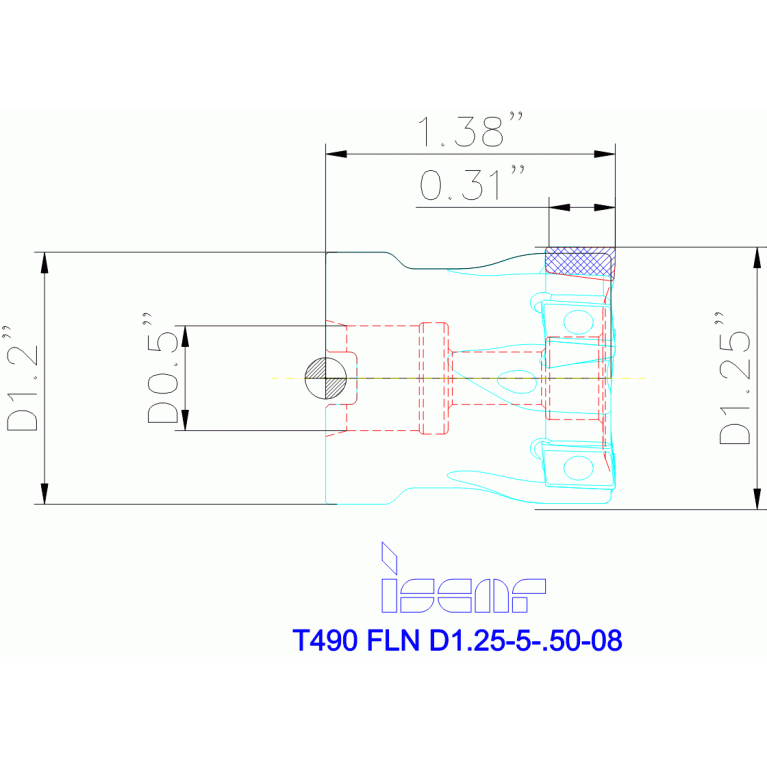 T490 FLN D1.25-5-.50-08