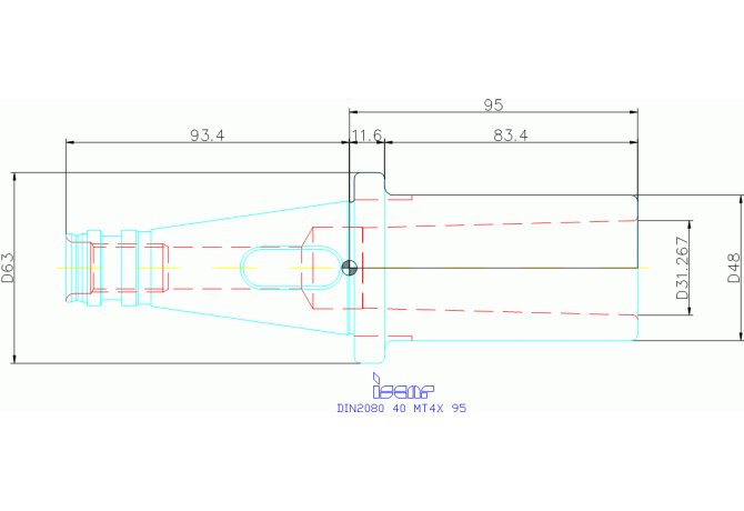 DIN2080 40 MT4X 95