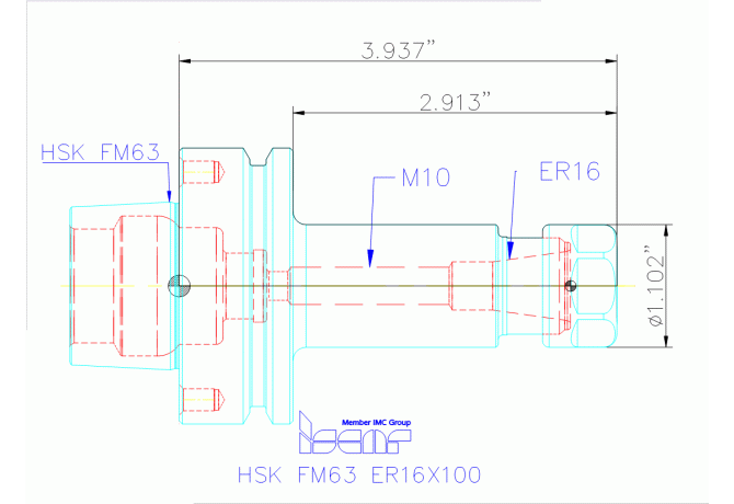 HSK FM63 ER16X100