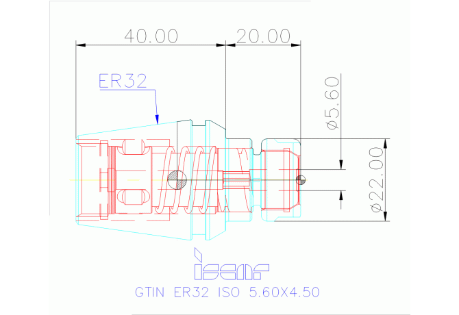 GTIN ER32 ISO 5.60X4.50