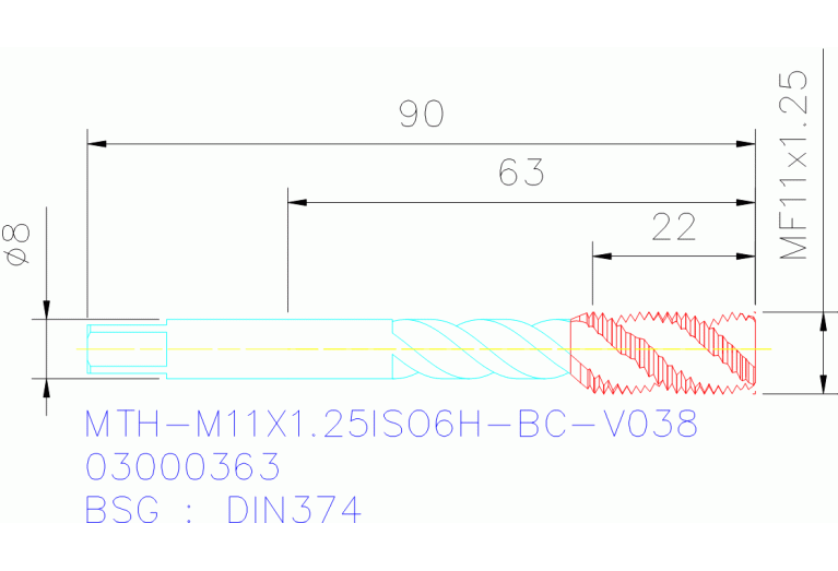 MTH-M11X1.25ISO6H-BC-V038