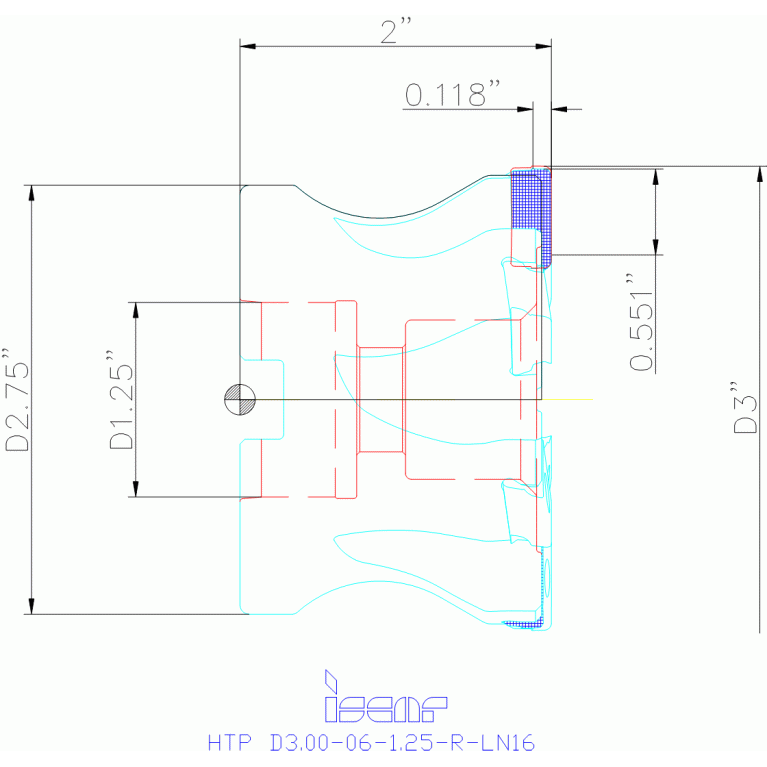 HTP D3.00-06-1.25-R-LN16