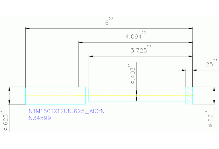 NTM1601X12UN.625 ALCRN