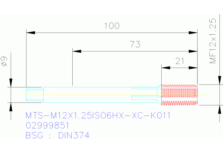 MTS-M12X1.25ISO6HX-XC-K011