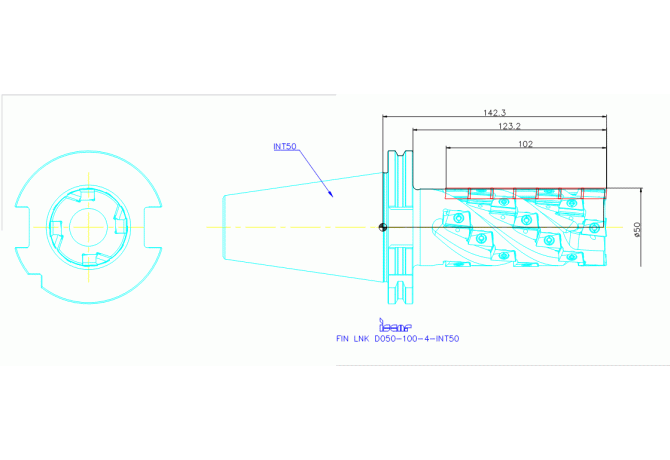 FIN LNK D050-100-4-INT50