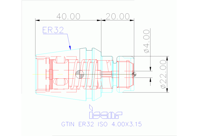 GTIN ER32 ISO 4.00X3.15