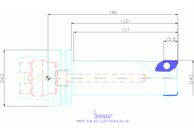 HM90 EAL40-L120-HSK63A-16