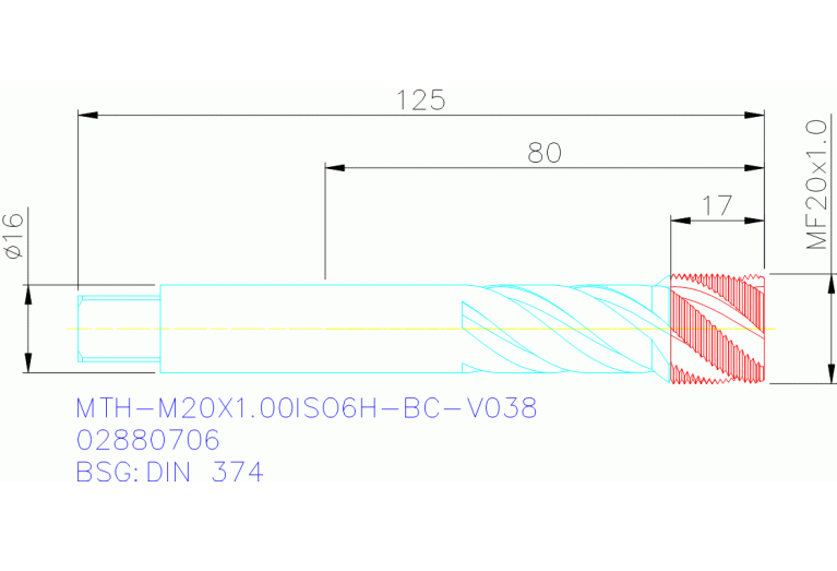 MTH-M20X1.00ISO6H-BC-V038