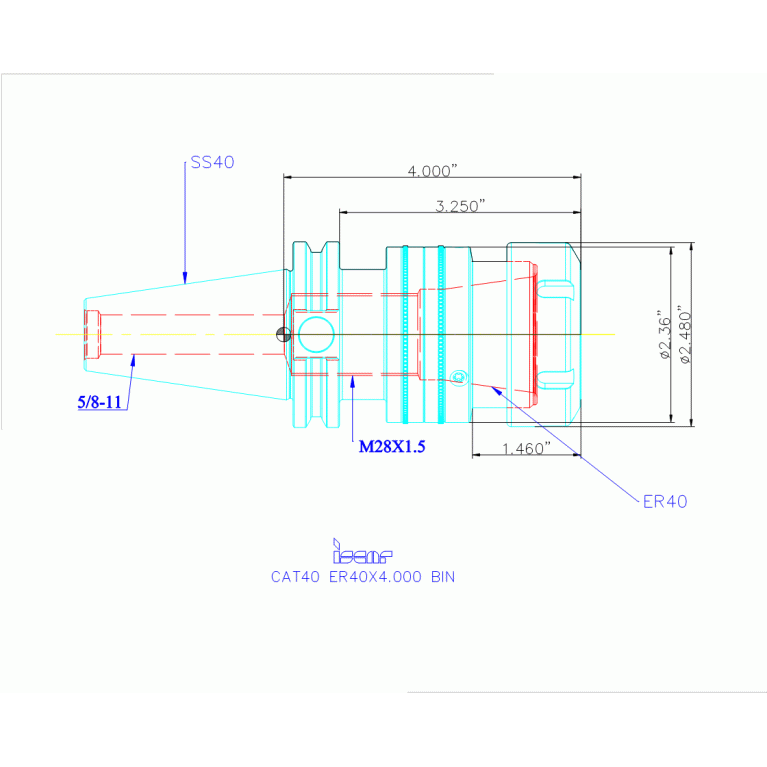 CAT40 ER40X4.000 BIN