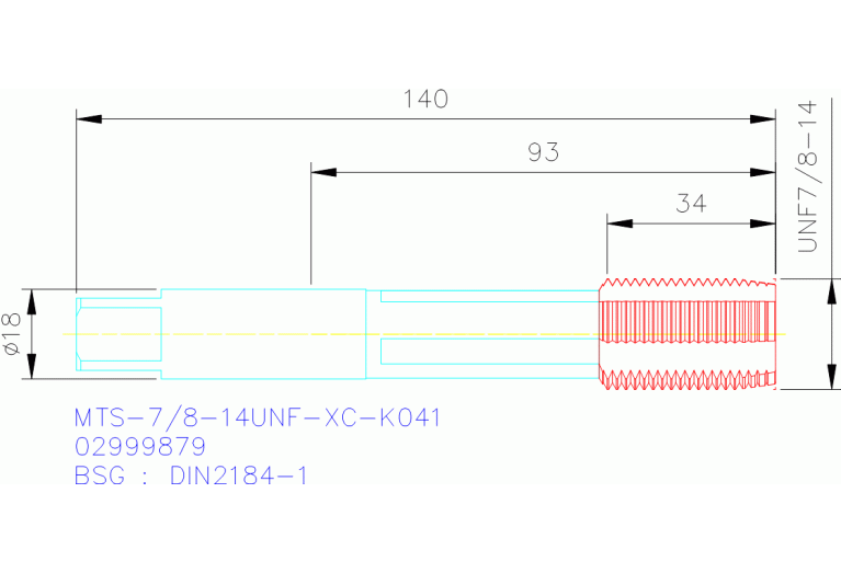 MTS-7/8-14UNF-XC-K041