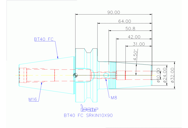 BT40 FC SRKIN10X90