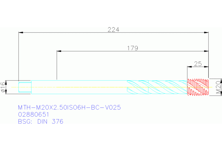 MTH-M20X2.50ISO6H-BC-V026