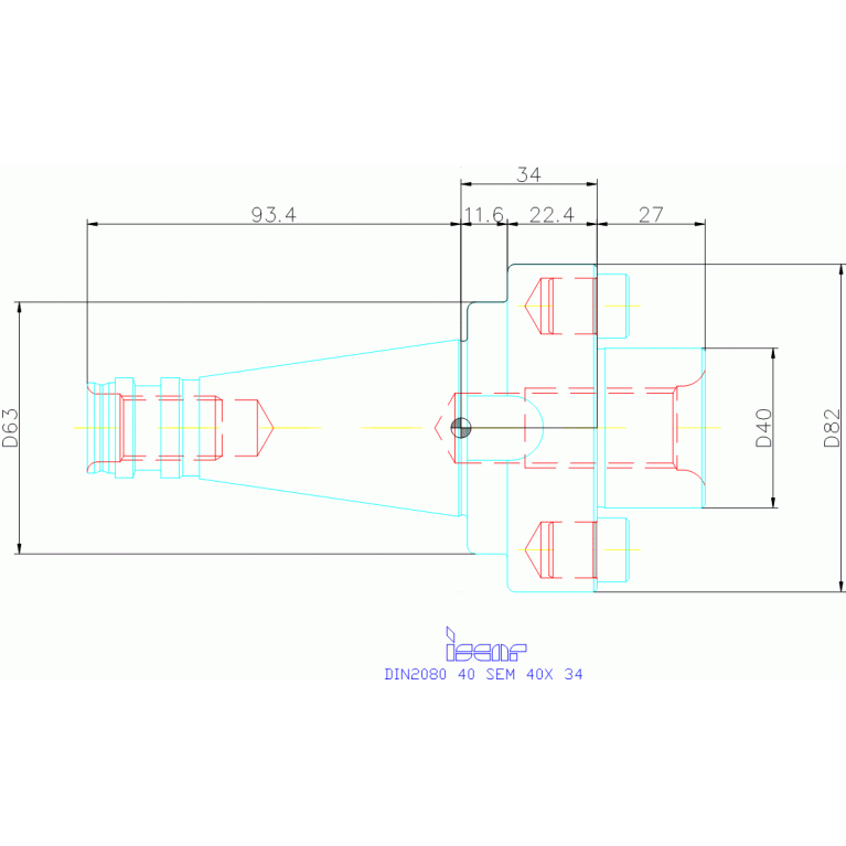 DIN2080 40 SEM 40X 34