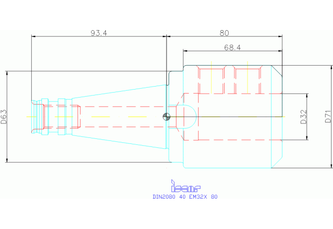 DIN2080 40 EM32X 80