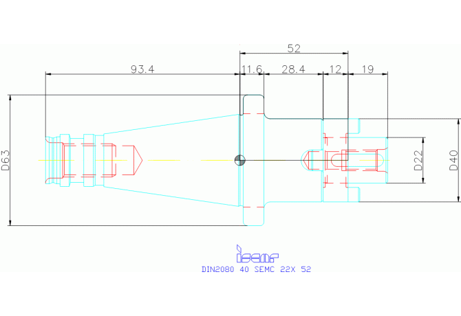 DIN2080 40 SEMC 22X 52