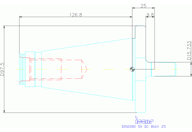 DIN2080 50 DC B16X 25