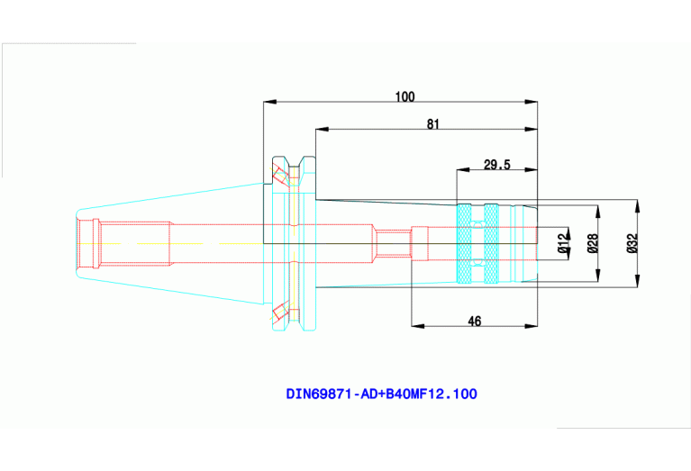 DIN69871-AD+B40 MF12.100