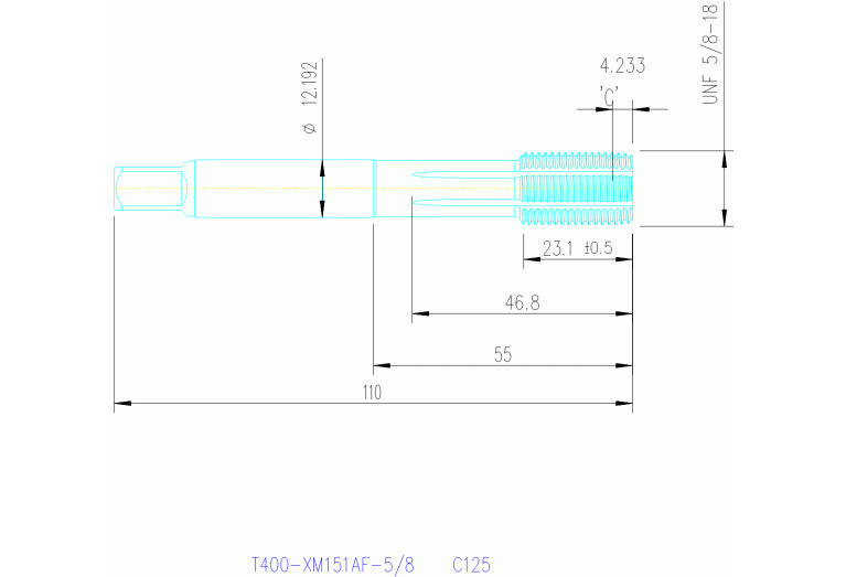 T400-XM151AF-5/8 C125