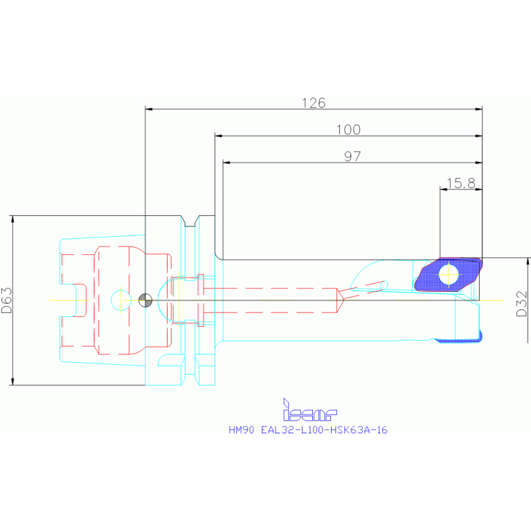 HM90 EAL32-L100-HSK63A-16