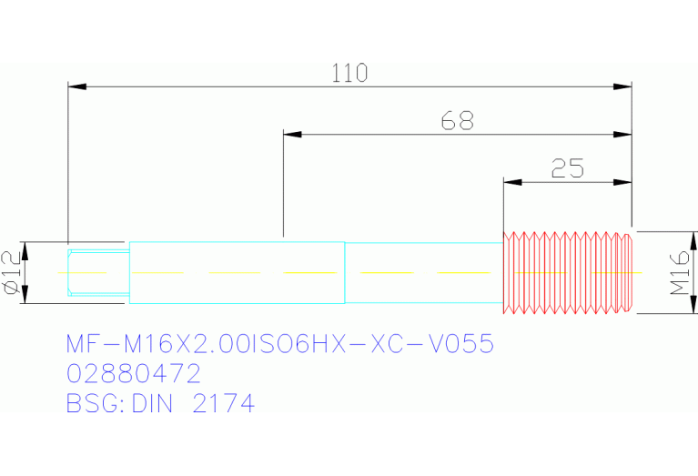 MF-M16X2.00ISO6HX-XC-V055