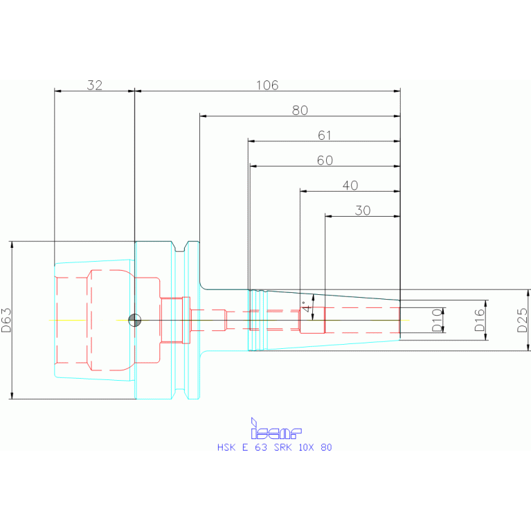 HSK E 63 SRK 10X 80