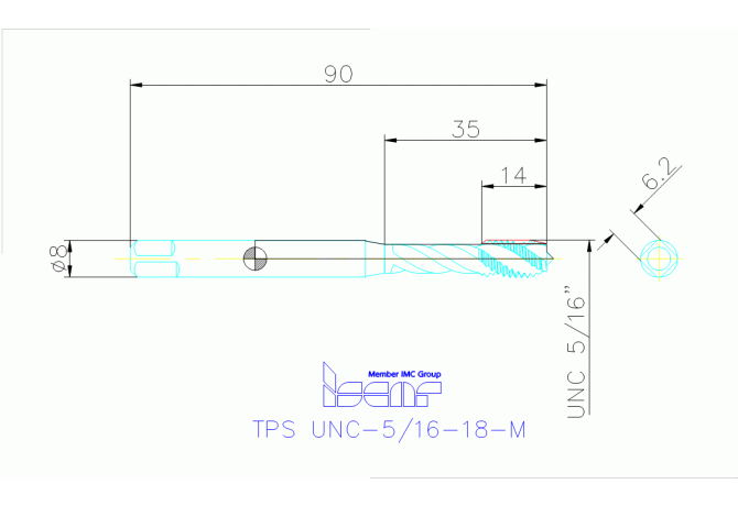 TPS UNC-5/16-18-M HETI