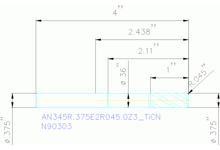 AN345R.375E2R045.0Z3 TICN