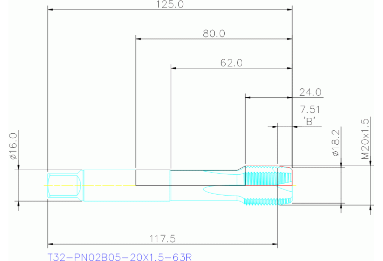 T32-PN02B05-20X1.5-63R