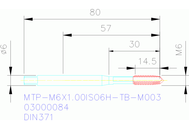 MTP-M6X1.00ISO6H-TB-M003