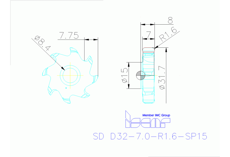 SD D32-7.0-R1.6-SP15 IC908