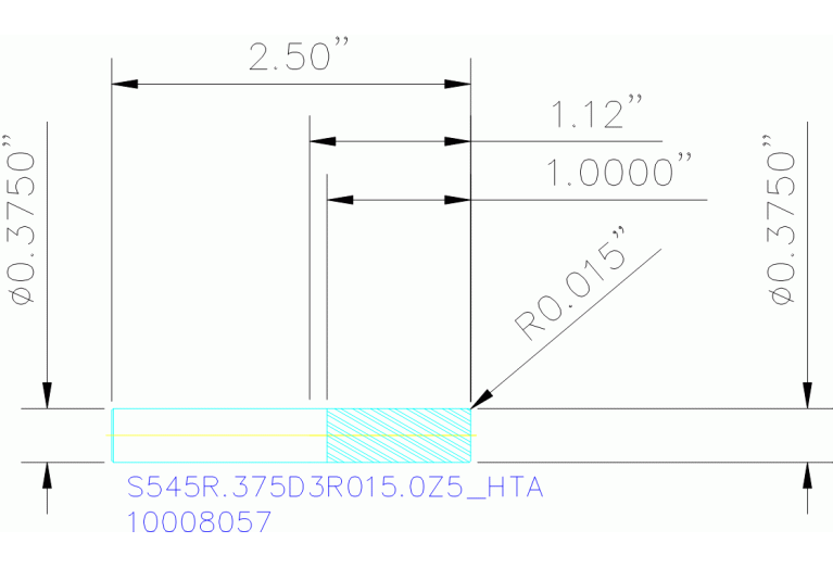 S545R.375D3R015.0Z5 HTA
