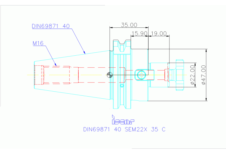 DIN69871 40 SEM22X 35 C