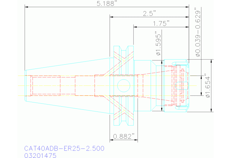 CAT40ADB-ER25-2.500