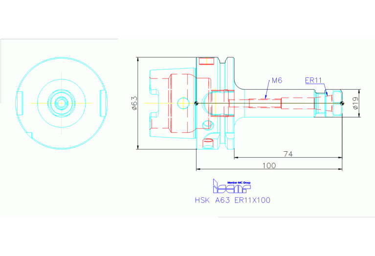HSK A63 ER11X100