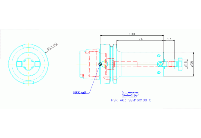 HSK A63 SEM16X100C