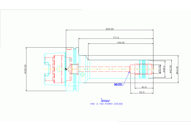 HSK A100 HYDRO 20X200