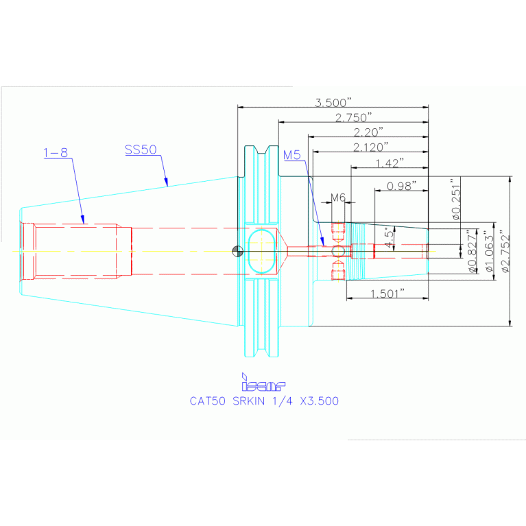 CAT50 SRKIN 1/4 X3.500