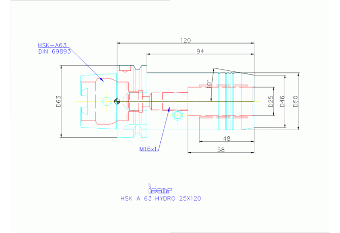 HSK A63 HYDRO 25X120