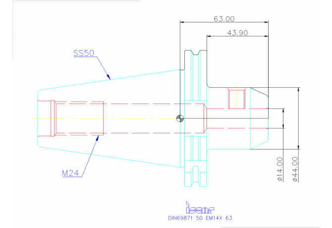 DIN69871 50 EM14X 63