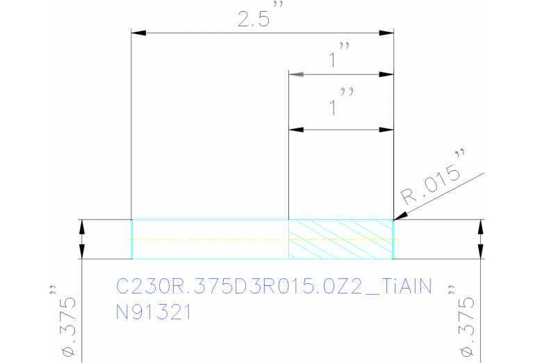 C230R.375D3R015.0Z2 TIALN