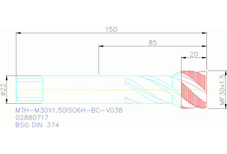 MTH-M30X1.50ISO6H-BC-V038