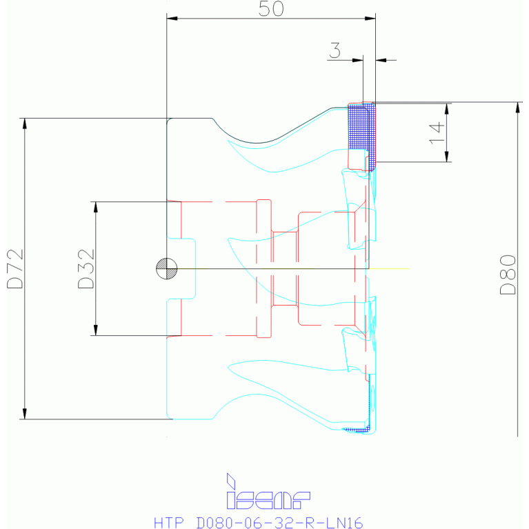 HTP D080-06-32-R-LN16