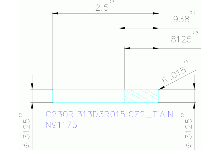 C230R.313D3R015.0Z2 TIALN