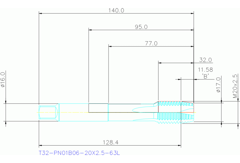 T32-PN01B06-20X2.5-63L