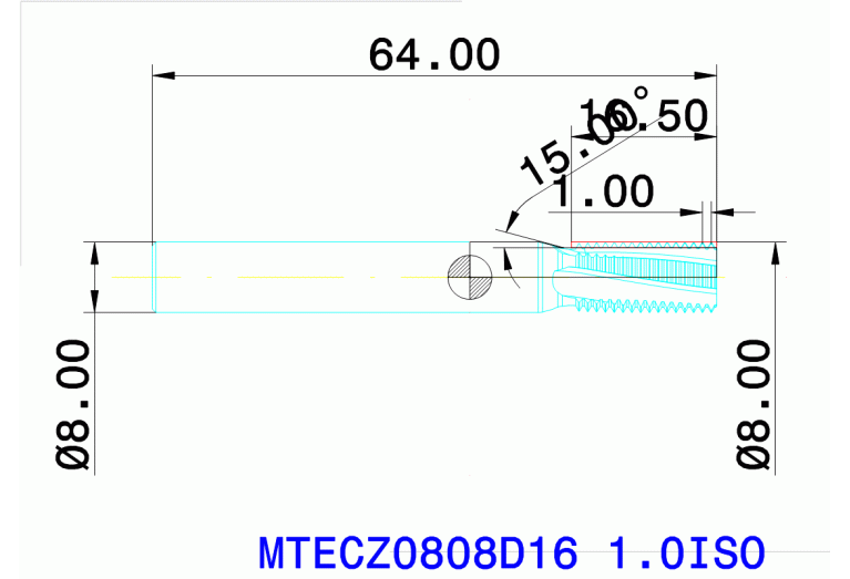 MTECZ 0808D16 1.0ISO IN2005