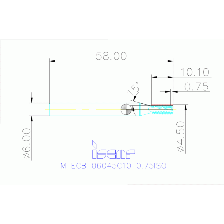 MTECB 06045C10 0.75ISO IC908